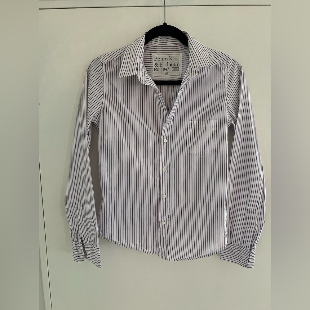 Frank & Eileen Barry striped shirt